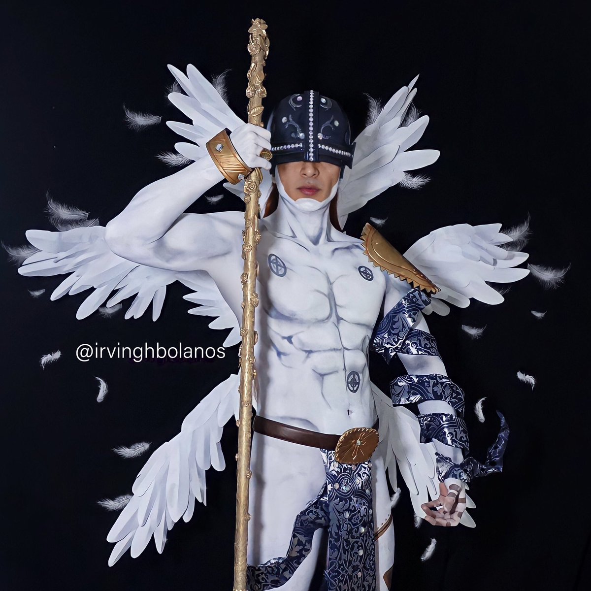 irvinghbolanos's tweet photo. Si tú lo deseas puedes volar…

Angemon bodypaint cosplay. https://t.co/Sv9waO3p0u