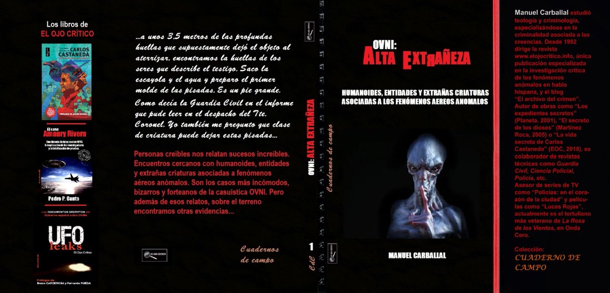 E_O_C_'s tweet photo. #SantJordi2023. -10 #CdC1 La colección de mis memorias del misterio arrancó hace 4 años a lo bestia, con #AltaExtrañeza Los casos de humanoides más extraños que he investigado. Y una película de @SalvadorLarroca y @_Elena_Merino_ digna de un Goya :-) https://t.co/MpgG6Yviid https://t.co/60T7iAmeyM