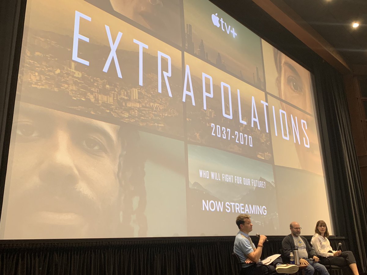 Katefolb's tweet photo. “We want to make people feel.” Scott Z. Burns &amp; @Dorothy410berry #Extrapolations #FaceofGodPanel @HollywdHealth https://t.co/p9JhN69v9s