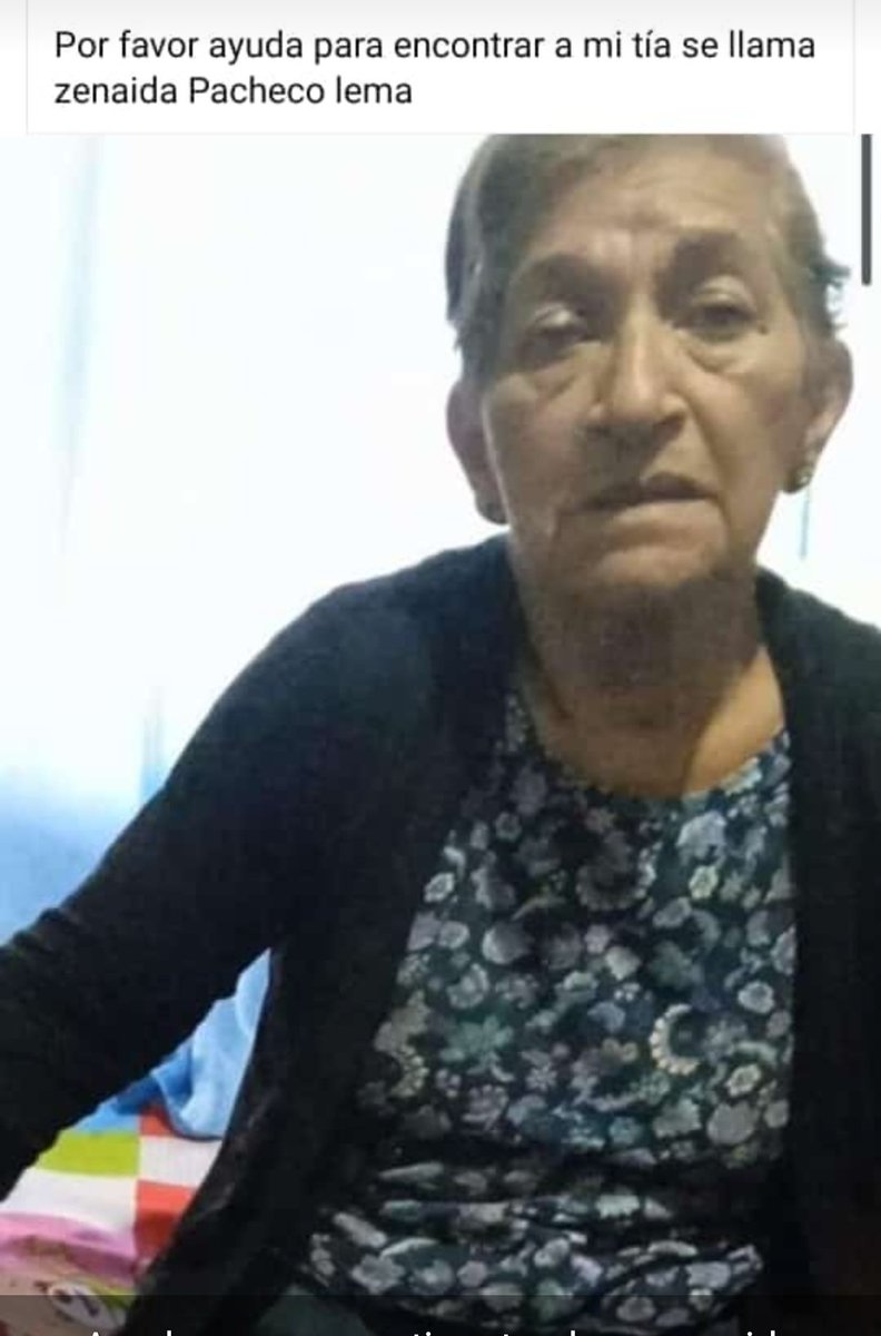 Hola buenas noches por favor ayúdeme compartiendo, es la tía de una amiga no aparece desde ayer y necesita tomar sus medicamentos, la última vez que la vinieron fue en la ciudadela sopeña <a href="/EmergenciasEc/">Emergencias Ec</a> <a href="/Cupsfire_gye/">🇪🇨 CUPSFIRE</a> <a href="/luisantonio_r/">Luis Antonio Ruiz 💪 !!!</a>
