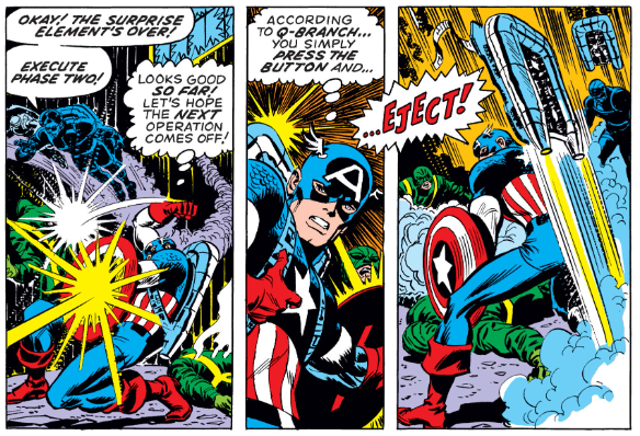 MarvelADay's tweet photo. #MarvelADay #Cap144 SHIELD has a Q-Branch? Good grief. If you're going steal from James Bond, at least tweak the name a little. - JRW https://t.co/Raf7ztR8Z1