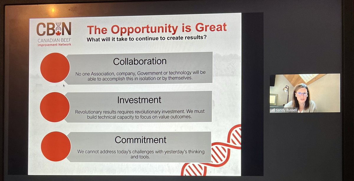 JaclynHorenberg's tweet photo. Great to have Sandy Russel join the Perth County Beef Farmers meeting virtually to speak on “Translating Beef Cattle Genetic Data into Profit” @BeefPerth @Sandy_Russell https://t.co/v8e7tHVsYS