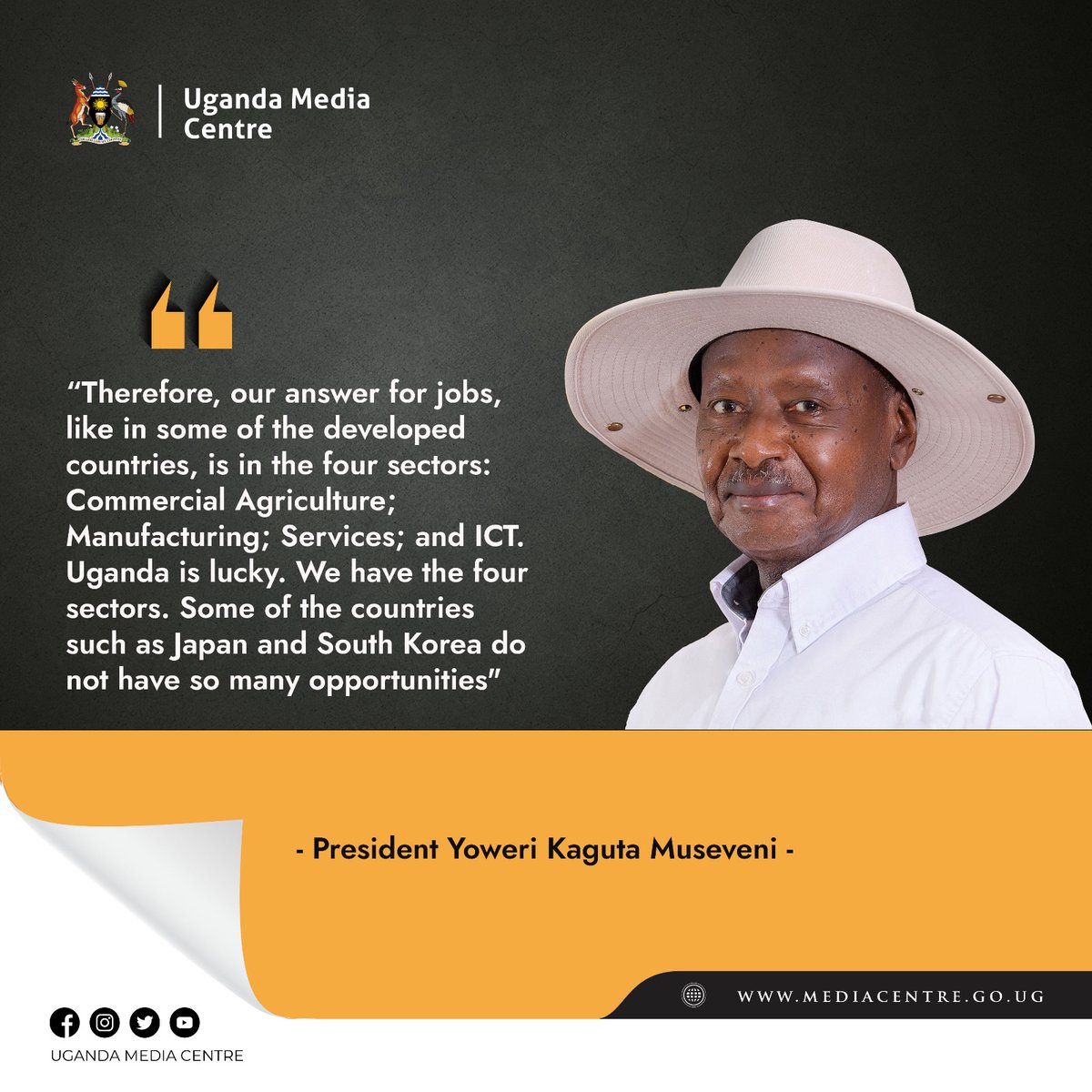 Uganda Media Centre on Twitter "𝐐𝐔𝐎𝐓𝐄 Job Creation "Therefore, our