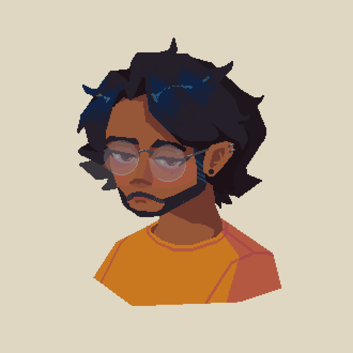 noterart's tweet photo. pixel self portrait https://t.co/L4Q66QwyTQ