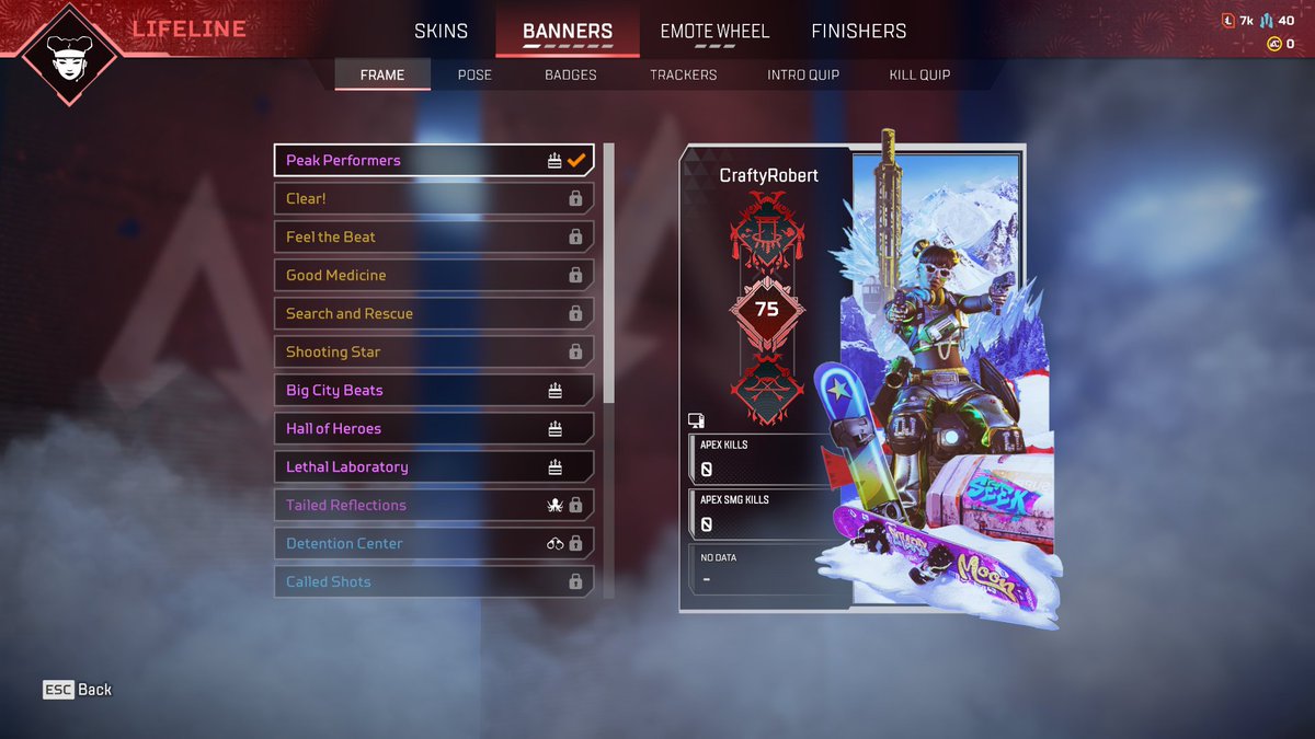CraftyPlatinums's tweet photo. I think I might honestly main Lifeline in @PlayApex how's that sound? I'm inspired to grind her because not a lot of people play her and @TermK47's grind made me want to grind too! #ApexLegends #Apex #Lifeline https://t.co/MRjNsWhBK1