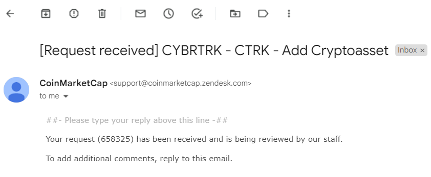 CTRK_ERC20's tweet photo. @CoinMarketCap our CMC Application Ticket Number 658325 for follow up please contact https://t.co/0gCAtItfFk. $CTRK https://t.co/SiJAQ1SLZ4