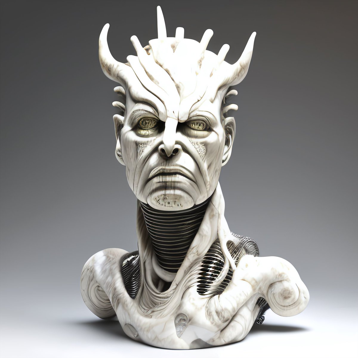 Sharknaad0's tweet photo. Let’s call today #weird #sculpture #wednesday

Here’s some interesting images of sculptures that don’t exist 

#aiart #stablediffusion @drawthingsapp https://t.co/FOjjgy48r0