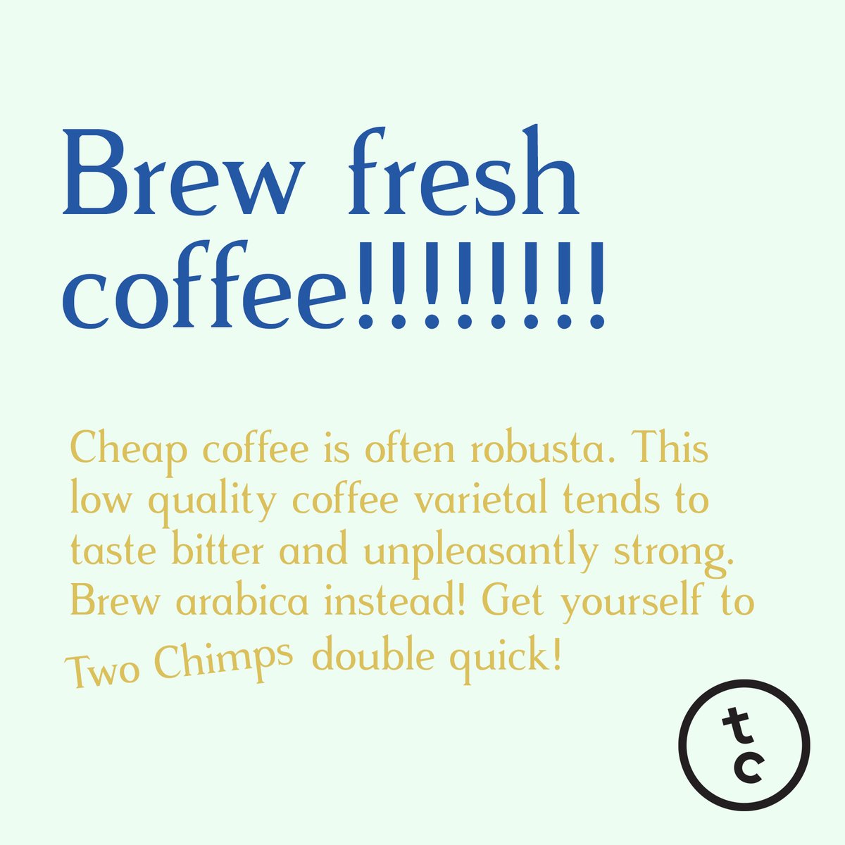 twochimpscoffee's tweet photo. How to stop coffee tasting bitter
Brew tasting a bitβ¦bitter?
Make bitter brews better with these easy steps!
πππ
#twochimpscoffee # #roastingcoffeebeans #roasterycoffee #coffeeroastersuk #artisancoffeeroasters #roastedbyhand #freshlyroastedcoffeebeans #buycoffee https://t.co/3CHzet9Cma