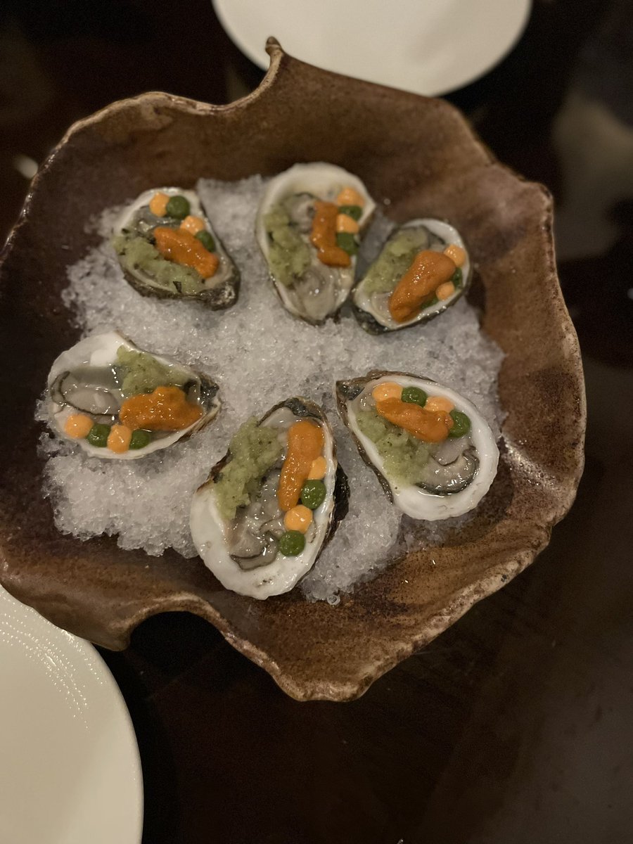 MaggieJudge2's tweet photo. Such an amazing birthday dinner!!!! Indian, my favorite! And no one does Indian food like Chef Jassi Bindra at Amrina. Oysters, ostrich sausage, Tuna Tar Tar and more! https://t.co/X4k7fpVyc5