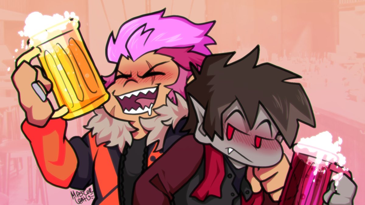 Master_Leah's tweet photo. one of Tairus' good ol' pals is the Vampire BF!
Both can either party hard or go hard on a party!

Vampire BF by: @callmecam926 

 #picooc #boyfriendoc #fnfoc #Tairus #vampireBF #fridaynightfunkin #fanartfnf https://t.co/AWNHts6bCR