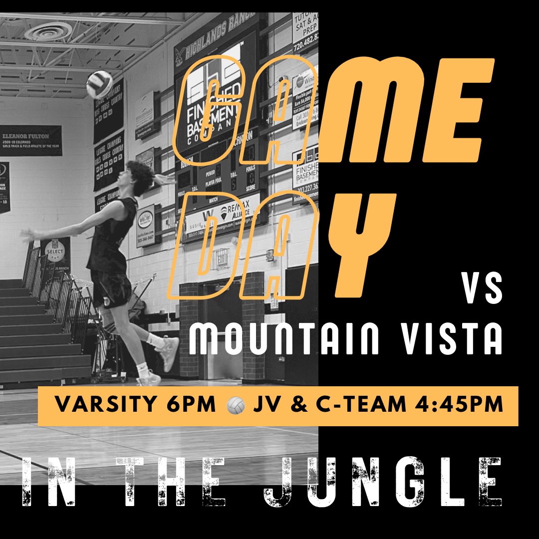 Home Game tomorrow vs Mountain Vista!
Get to the jungle and support your Jags!
We will be throwing out special Game Day T-shirts!!
⏰Varsity 6:00pm
⏰JV &amp; C-Team 4:45pm