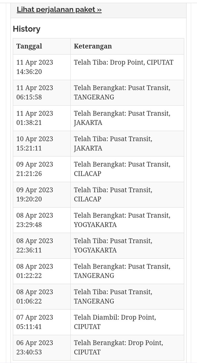 rizamuthohar's tweet photo. @jntexpressid min, tolong cek resi ini ya; JP3395008143
Paketnya jalan-jalan keliling Jawa, trus sekarang stuck di Ciputat. Padahal lokasi pengiriman dan tujuan masih sama. https://t.co/4NYVyaXrvR