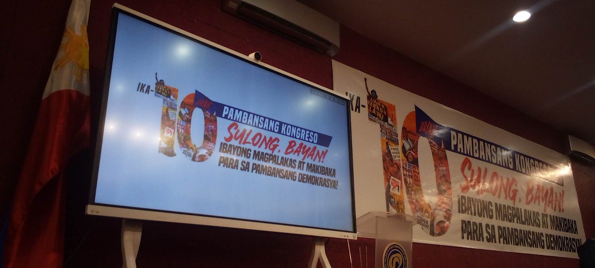 CSJPNCR's tweet photo. Ang @CSJPNCR ay nakikiisa sa Ika-10 Pambansang Kongreso ng Bagong Alyansang Makabayan na may temang "Sulong, Bayan! Ibayong Magpalakas at Makibaka para sa Pambansang Demokrasya!" https://t.co/PTjnEZin4G