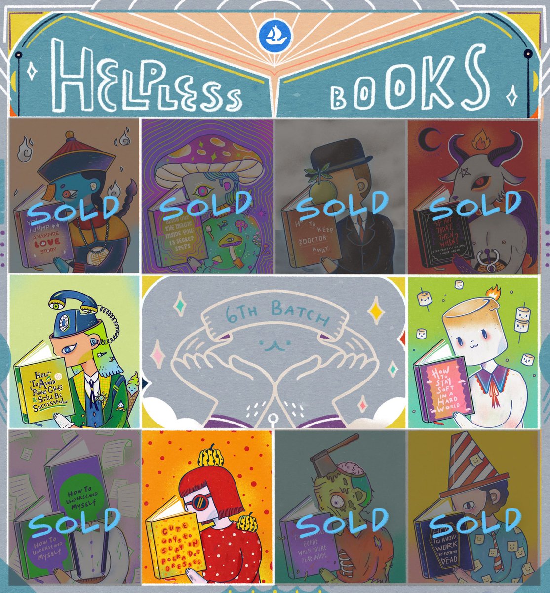 HelplessBooks's tweet photo. Catch what’s available on our primary. ❤️🔥 There are only 3 left now! 😱 And i think it’s a good day for you to add your favorite #HelplessBooks to your collection. 🫠📚✨
☎️Phonophobia☎️
🍡Soft Sweet Candy🍡
🔴Polka Dot Queen🔴
https://t.co/qkL4ZXKiIm
RTs are much appreciated 😁🙏🏻
#NFT #NFTCommunity #pfpNFT #NFTcollectibles #NFTCollection #nftcollectors #OpenSeaCollection #ETH #NFTProject