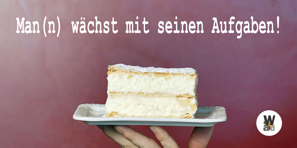 DieWaid's tweet photo. Man(n) wächst mit seinen Aufgaben: Die #WAID #Cremeschnitte. Man grows with his tasks: The WAID creme slice. https://t.co/CgWIWtHjUw
