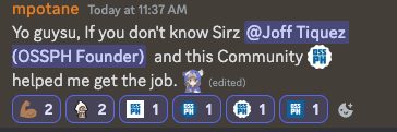 jrtiquez's tweet image. I had literally no idea about this, but I am really glad that our community @OSSPhilippines is already making impact to the community &amp;lt;3 📷 I'm so happy rn!

#buildinpublic #opensource #ossph