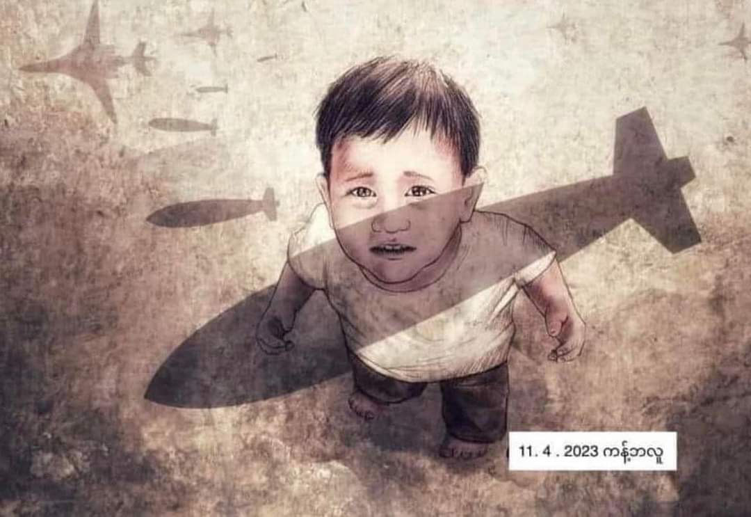 HunTunOo1's tweet photo. Horrendous air strikes by the genocidal military jets on Pazigyee village Sagaing Myanmar killed over 100 innocent villagers including children &amp; women. How many lives is needed before the world rises up to end the genocidal military?
#WhatsHappeningInMyanmar https://t.co/vHBzZBsVir
