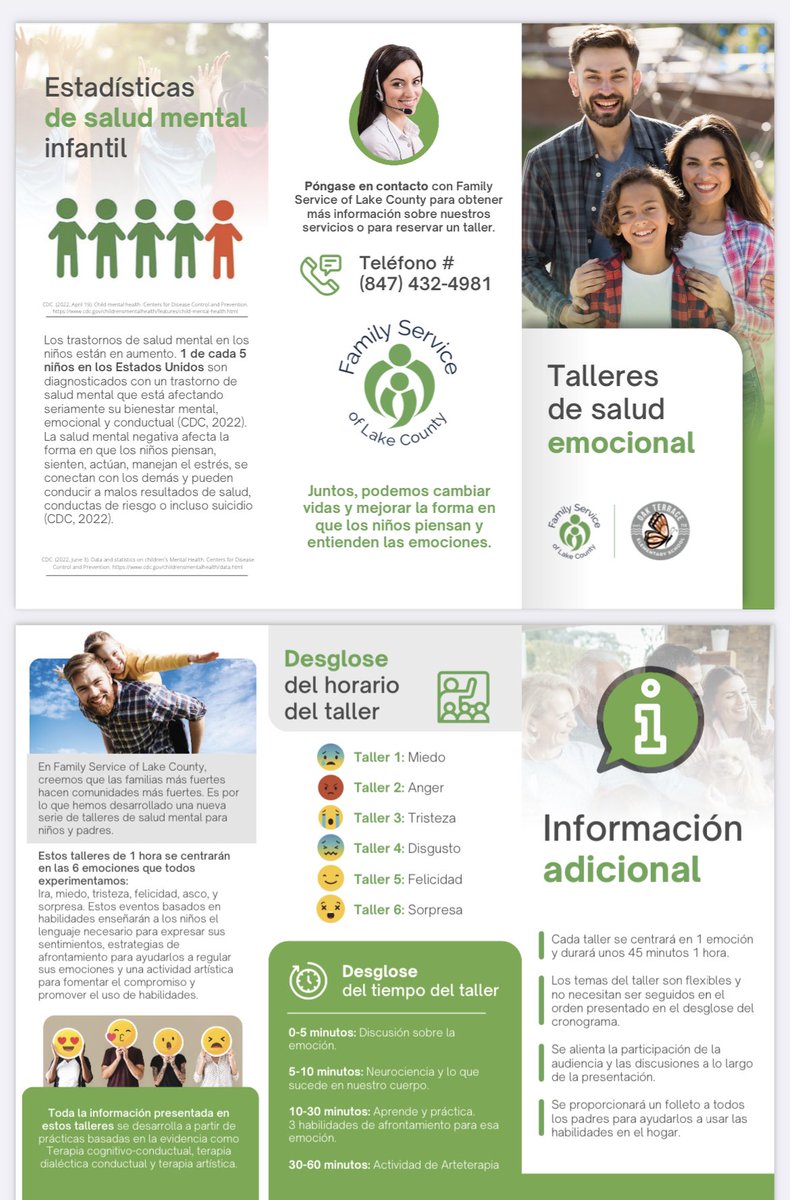 JCastrejon112's tweet image. A huge TY to #FamilyServiceOfLakeCounty for providing a series of childhood #MentalHealth workshops for our families in the #Highwood and #HighlandPark community. Our families are fully engaged and grateful for this opportunity. We are thankful for our partnership. #112Leads