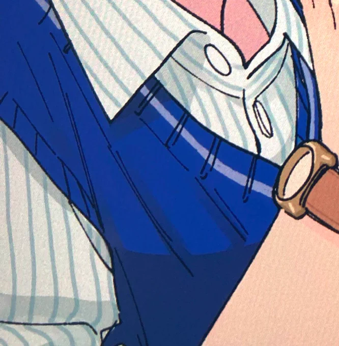 アッ!服装が特典で描いたのとちょっと被っててなんとなく嬉しい(これアキです) 
