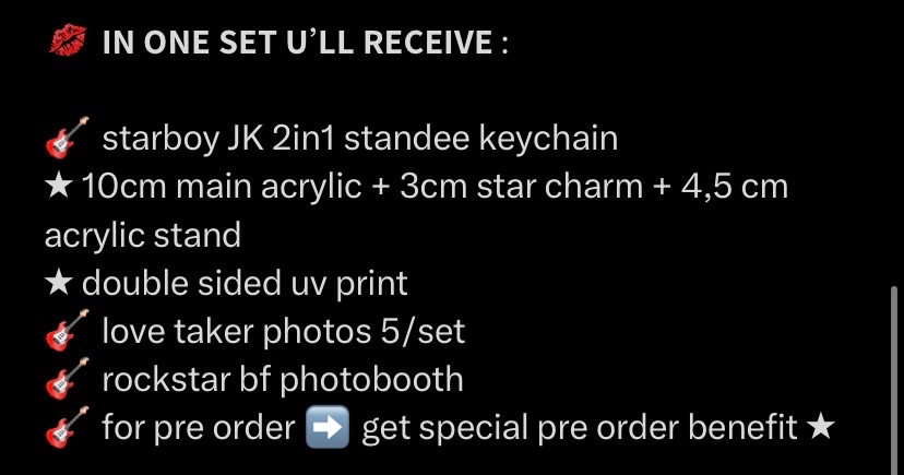 Interest check for PH GO | Pls help RT  

★ 𝐒𝐓𝐀𝐑𝐁𝐎𝐘 𝐉𝐊 𝟐𝐢𝐧𝟏 𝐒𝐓𝐀𝐍𝐃𝐄𝐄 𝐊𝐄𝐘𝐂𝐇𝐀𝐈𝐍 set by <a href="/ur_star_candy/">moLmAID</a> 

💸₱620 each
(+ISF&amp;LSF upon arrival)
🗓️DOP: 4/15, 7PM 
💬need 5 sure joiners! Pls DM to confirm!  

#BTS #jungkook #btsarmy #JK