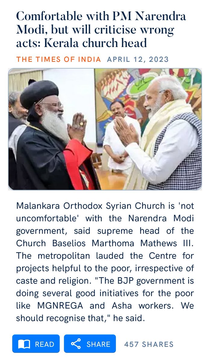 jamadar72's tweet photo. Comfortable with PM Narendra Modi, but will criticise wrong acts: Kerala church head
https://t.co/W5ar4RGy9f https://t.co/cWNdZyuDM1