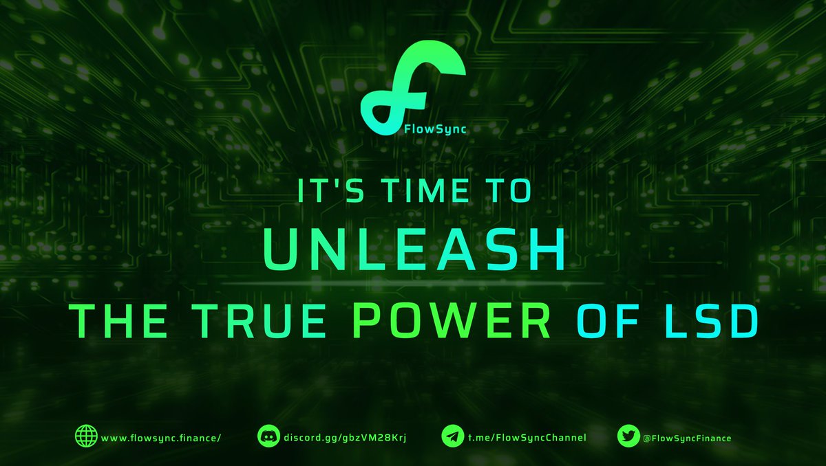FlowSyncFinance's tweet image. 💎Welcome to #FlowSyncFi💎

👉Let&apos;s dive into the world of Defi and unleash the true power of LSD.  

👉Get ready for some cutting-edge advancements with $FLOSYN token in the LSD era of crypto!  

$FLOSYN #LSD #Arbitrum $LIDO $RLP $ARB $PENDLE