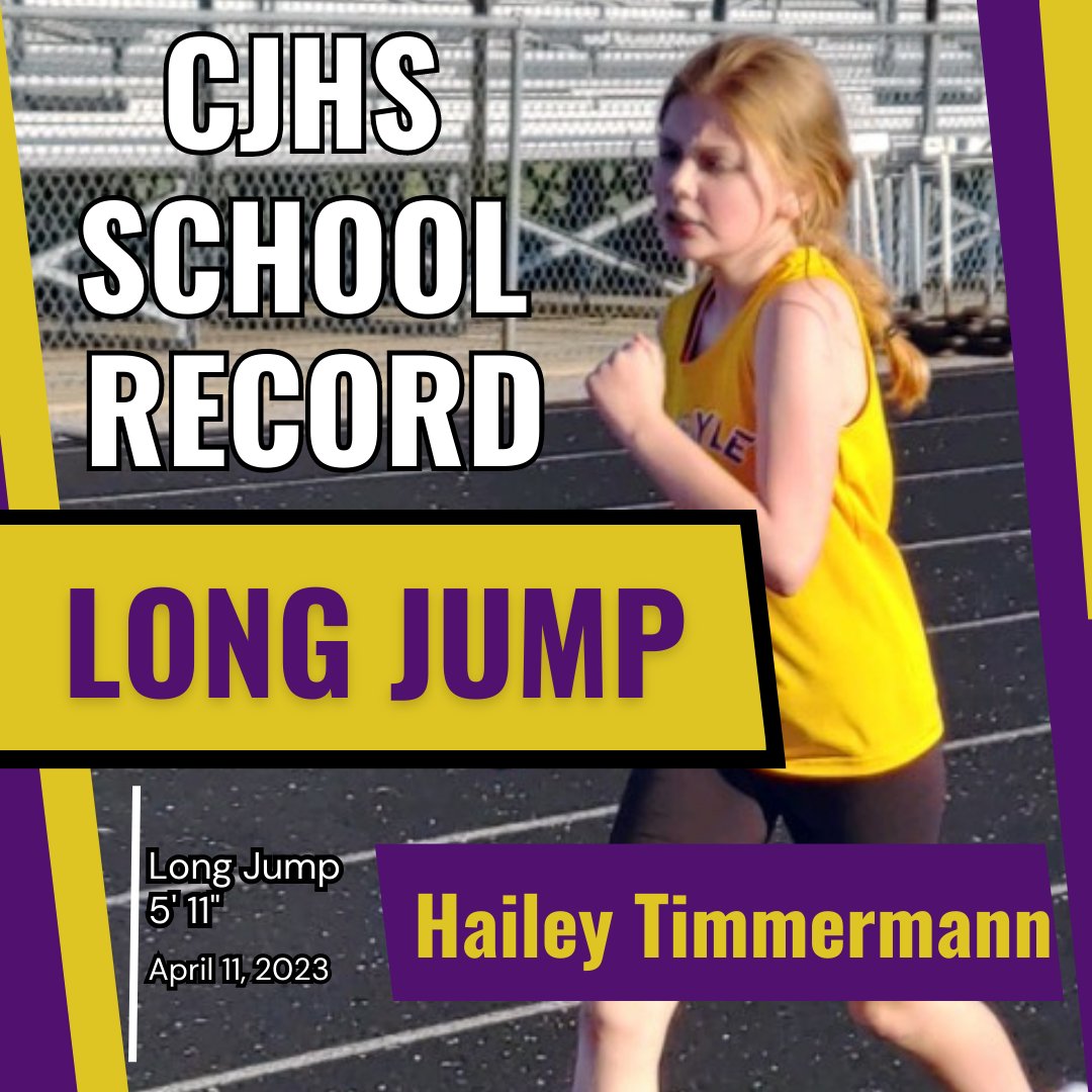 Carlyle Track & Field on Twitter "Hailey Timmermann set a new school record Monday at Mater Dei