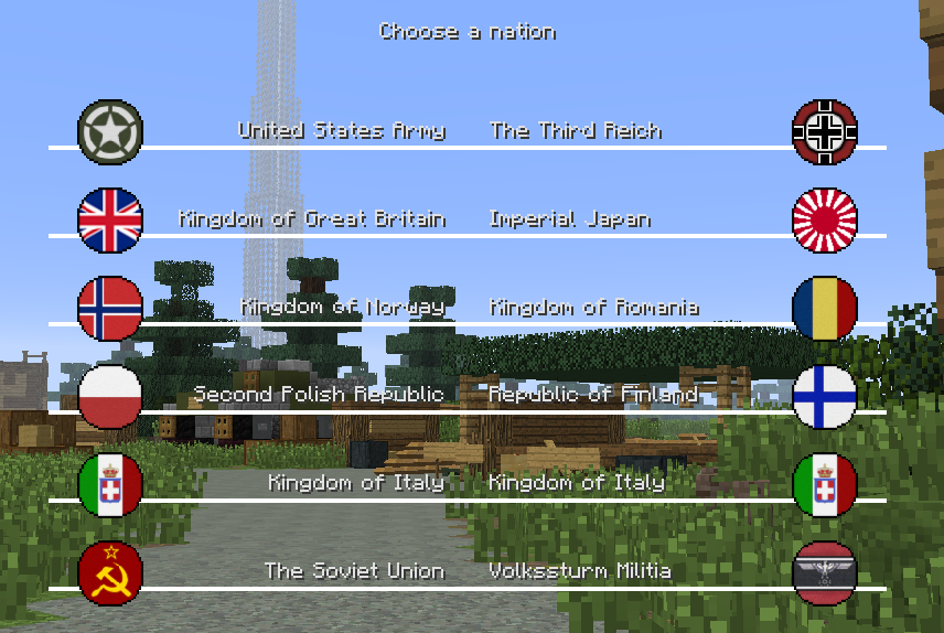 BeardieMods's tweet photo. Awesome new nation icons made by AngryLoyer!
#WW2 #Minecraft #CTB #CallToBattle https://t.co/cmjhrsvLED