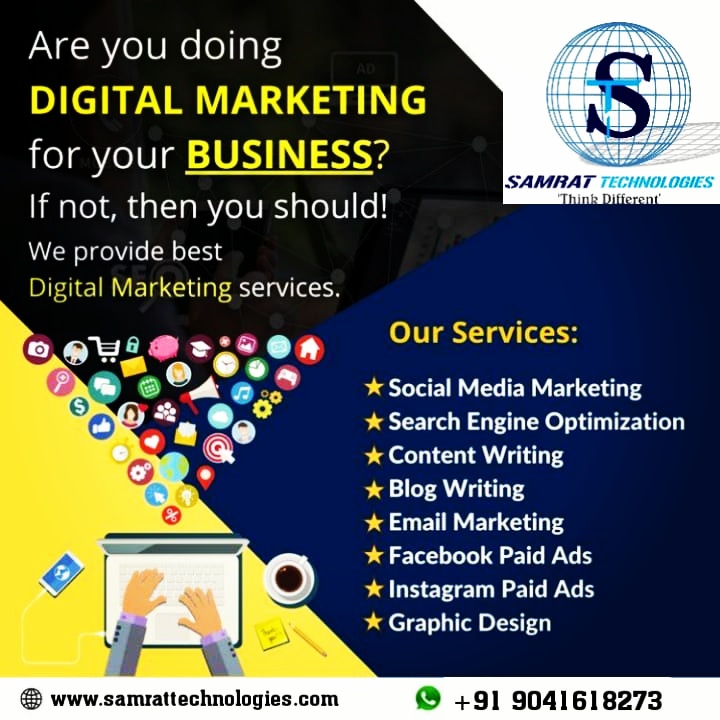 SamratTechnolog's tweet photo. ๐๐ปAre you doing DIGITAL MARKETING for your Business ???
If Not then you SHOULD !!
๐ฏSamrat Technologies Digital and Developing company.๐ฏ
๐ฑM:-90416-18273
#bannermaking
#videoediting
#logodesining
#linkedinforbusiness
#instagrammarketing
#twitterquotes
#googlebusinesslisting https://t.co/zxuwWsMSaG