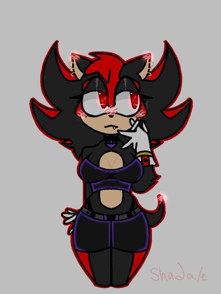 NevaehThe0ne's tweet image. Female Shadow &amp;gt;&amp;gt; #ShadowTheHedgehog #femaleversion #female #sonicgenderbend #sonic #Shadow #oc #DigitalArtist #Digital #drawing #art #sonicoc