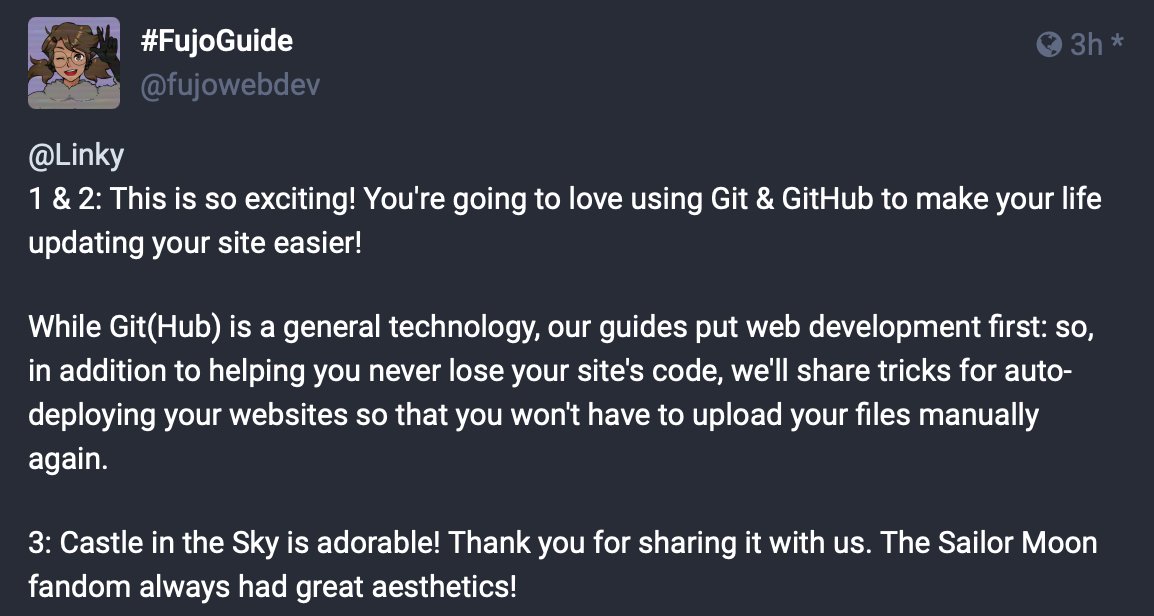 fujowebdev's tweet photo. Thank you so much for sharing these answers to our Q&A starter questions on blorbo./social yesterday, Linky!
We have just 17 days left to make this happen, so be sure to check out the Kickstarter link in our profile, #FujoGuide fans! https://t.co/bnn0FZLsfl