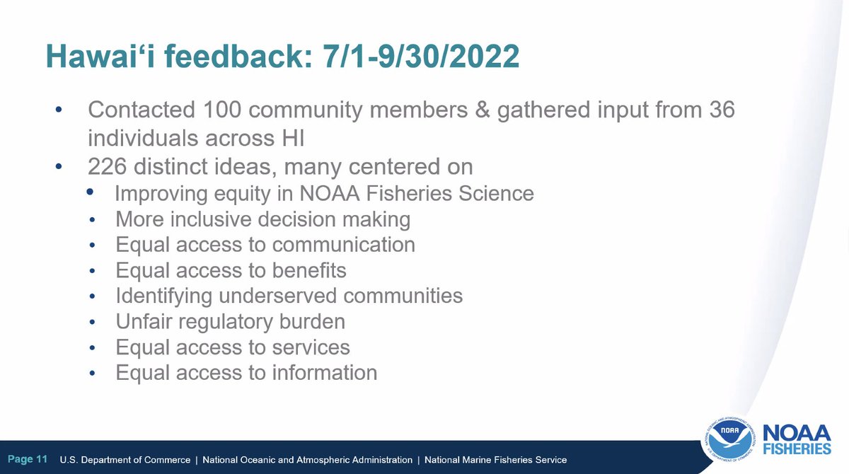 BreeeeFong's tweet photo. "Listen to the fishers because they have knowledge too" - Danika Kleiber of @NOAAFisheries as she and Adam Ayers guide us through their work to create #equity for underserved #fishing communities in access to benefits &amp; decision-making #NREMseminar

https://t.co/LFtHzHYgka https://t.co/n30WrfTyQm