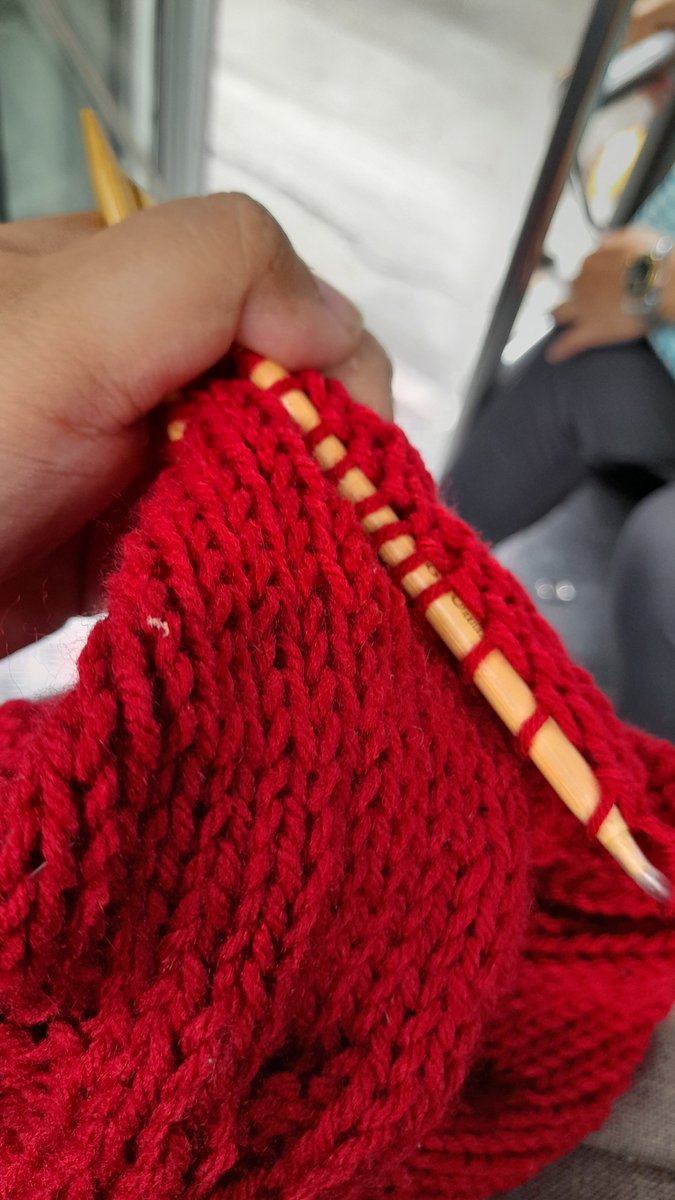 mishamiyuki's tweet photo. Knitting in public can be fun until you ran out of yarn to finish a project. I am making this for my DreamSMP cosgroup, it's for Wilbur. 😊

#knitting #knittinginpublic #cosplaystuff https://t.co/XlLYbzdWca