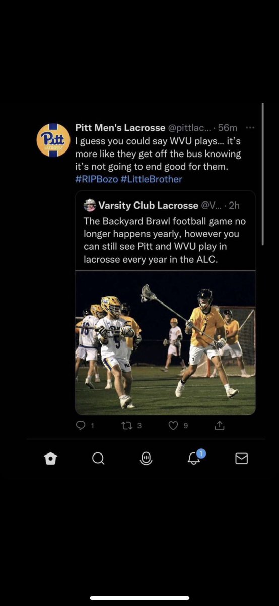 jackgaeger's tweet photo. Pitt what happened 18-4 #ripbozo #littlebrother https://t.co/mFvYVTlKuy