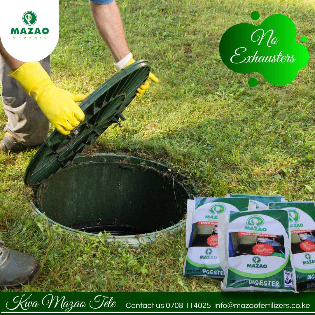 MazaoFertilizer's tweet image. MAZAO DIGESTERS
Used to disinfect and extinguish foul smell in domestic animal houses/ pit latrines/septics after 4 minutes of application. It also digests the waste and leaves only clean, safe water, which is harmless to the ecosystem.

#Kwa_Mazao_Tele
Call 0708 114025
#Digester