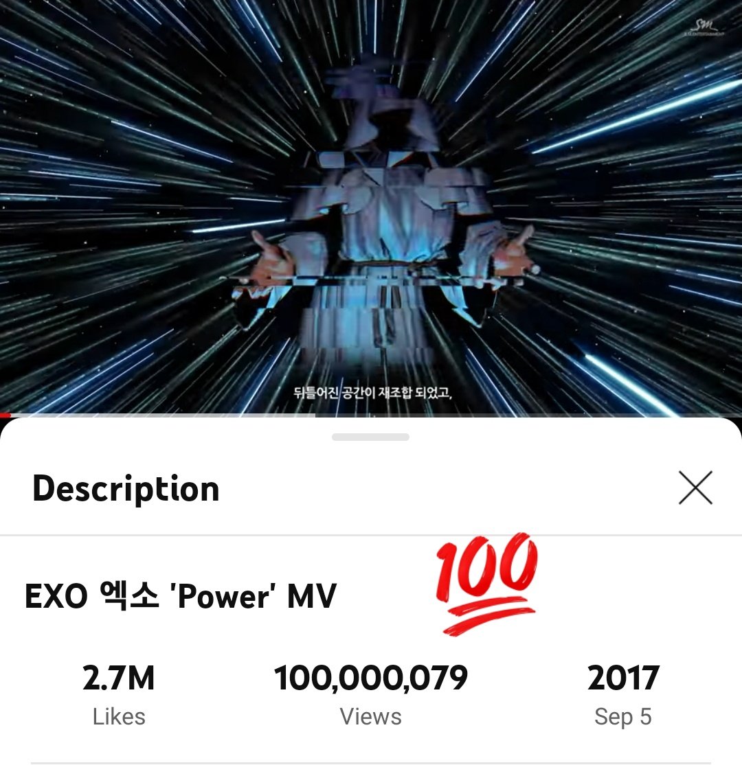 USEXOLUNION's tweet photo. EXO - 엑소 POWER🔋🪫 MV has now surpassed 100 Million views on YouTube. 🎉

📹https://t.co/pGeJTpsunh

#EXO #엑�� @weareoneEXO https://t.co/a1PcgL8w0g
