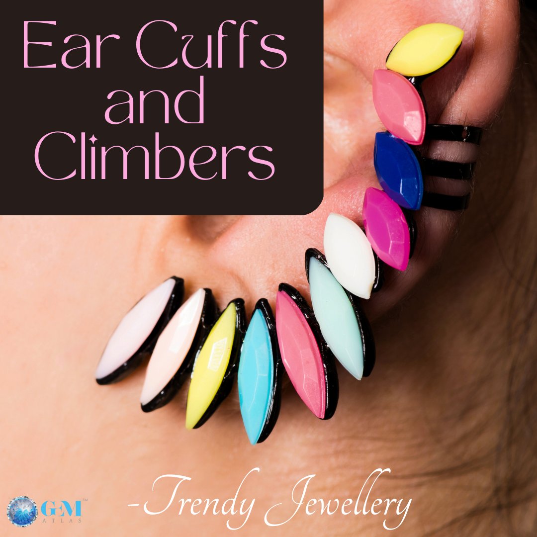GemAtlas's tweet photo. Ear cuffs and climbers are two types of trendy and fashionable ear jewellery that have become very popular in recent years. These are designed to wrap around the outer edge of the ear, giving the illusion of a pierced cartilage earring without the actual piercing. https://t.co/C4bMQP2R6W