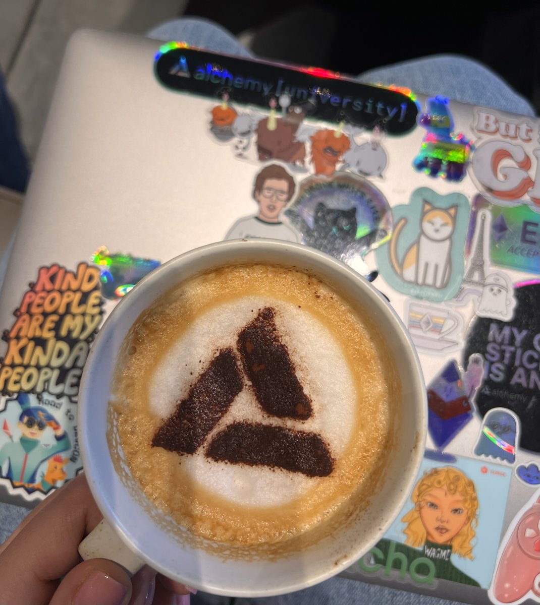 angelinarusse's tweet photo. Day 2 of Crypto Cafe is in full swing! 

Come grab your The Alchemy Awakening latte! 😄 https://t.co/MfvssV5S8y