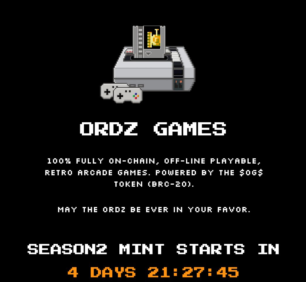 BTCdayu's tweet photo. 友情支持：抽两个比特币NFT

OrdzGames通过 Ordinals + Gamefi + Brc20 token打造BTC链上html 复古游戏

第一赛季共计3000+玩家
第二款游戏 "Ordz Rush" 于4月18日发布，200 个关卡 NFT。Holder可获取玩家所产代币20%，

转、赞并@三个朋友
关注 @OrdzGames 

就从评论中我主观挑顺眼的吧。 https://t.co/d9FX78o6nf