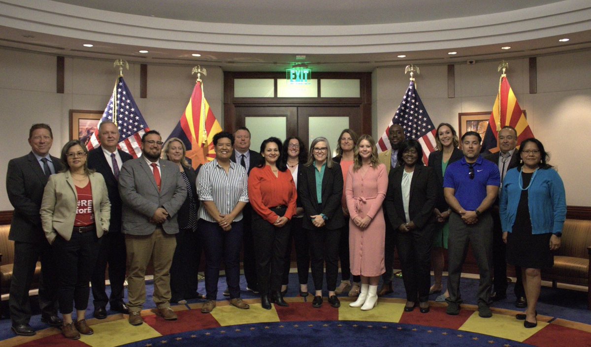 Jpwing80's tweet photo. I am honored to be appointed to @GovernorHobbs Educator Retention Task Force. Governor Hobbs shared the importance of educator retention and success for our children. 

We will be seeking educator input throughout AZ in an upcoming survey. Please be on the lookout. Let’s go!!! https://t.co/j9nwAe0Wpv