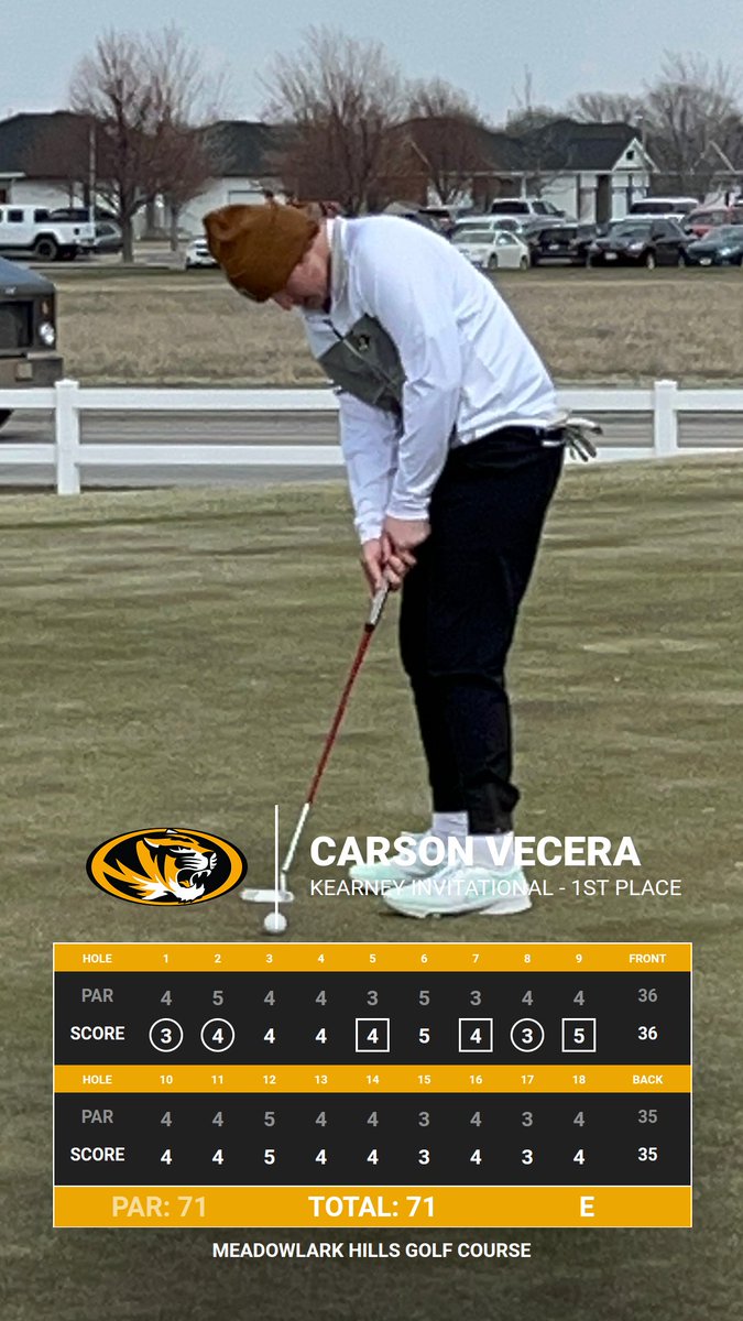 TigerGolfCoach's tweet photo. A little delay on the graphics, but congrats again to Carson Vecera and Drake Hull for placing 1st and 3rd in the Kearney Invite last week! https://t.co/oJU8zoSetl