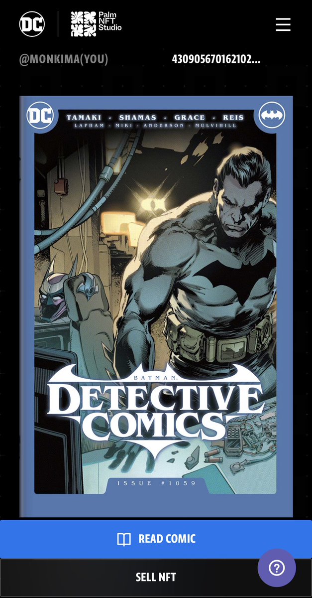 EllaMonkima's tweet photo. Proud Bat Cowl Owner today…Landed the Rare w/ the Cowl on the cover. 🖤 Love being part of @batcowls TY @DCNFTOfficial @PalmNft for top level utility! 🦇 #NFTs #comics #batcowls https://t.co/dndSHrk53N