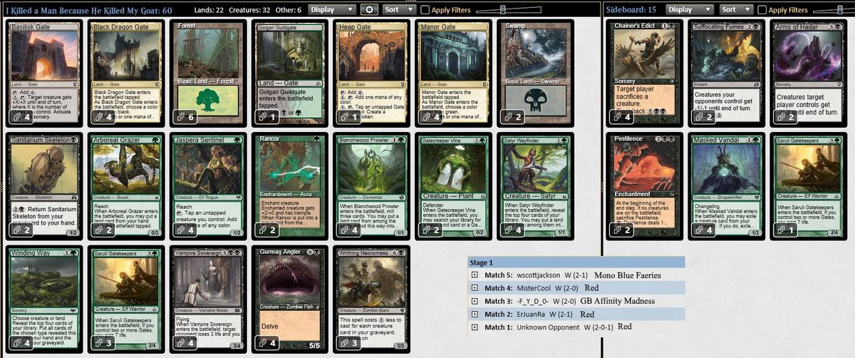 After 143 leagues of trophy drought, I have finally taken my first trophy since last July in #mtgpauper. Been relentlessly trying to figure out this brew and delighted to see a real result. Drew absolutely awful in so many moments but limped over the finish line. So excited😭