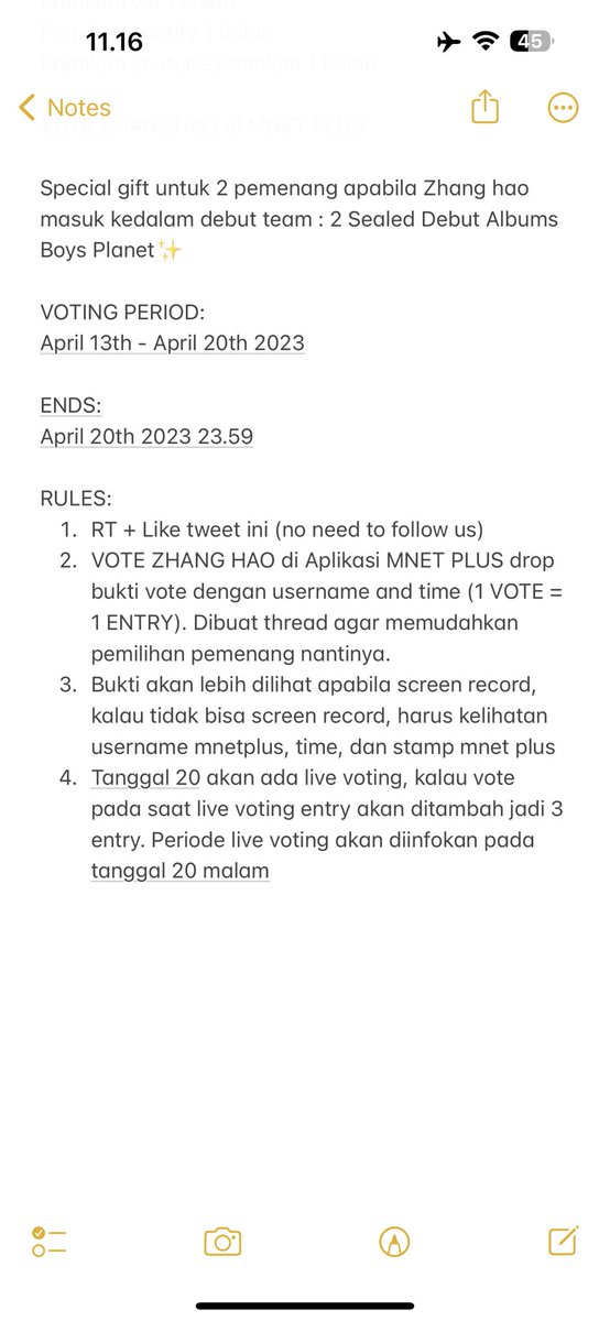 kkulzhanghao's tweet photo. BOYS PLANET FINAL VOTING GIVEAWAY by @kkulzhanghao &amp; @ulzzhanghao 🥳

Prize:
Rp. 120.000 untuk 2 pemenang
Premium viu 1 bulan
Premium spotify 1 bulan
Youtube premium 1 bulan

VOTE ZHANGHAO di MNET PLUS

Special gifts apabila Zhang Hao DEBUT : 2 Sealed Album Debut Boys Planet ✨ https://t.co/O2IbFaR3WR