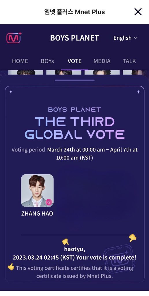 kkulzhanghao's tweet photo. BOYS PLANET FINAL VOTING GIVEAWAY by @kkulzhanghao &amp; @ulzzhanghao 🥳

Prize:
Rp. 120.000 untuk 2 pemenang
Premium viu 1 bulan
Premium spotify 1 bulan
Youtube premium 1 bulan

VOTE ZHANGHAO di MNET PLUS

Special gifts apabila Zhang Hao DEBUT : 2 Sealed Album Debut Boys Planet ✨ https://t.co/O2IbFaR3WR