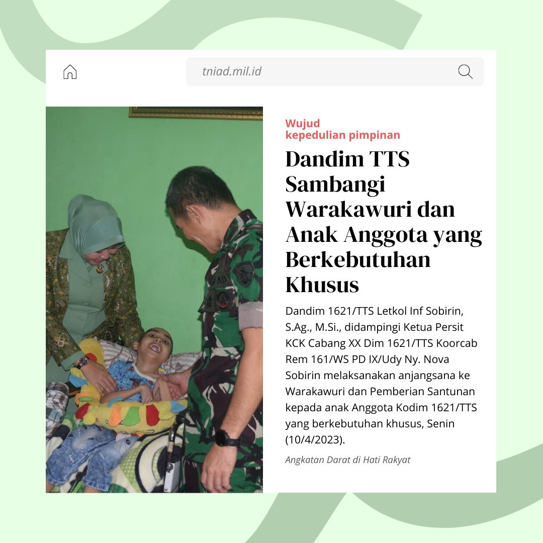 Hikmatul_mla's tweet photo. Kegiatan Anjangsana dlm HUT ke 77 Persit Kartika Chandra Kirana dilaksanakan ke sejumlah Warakawuri, diantaranya menyambangi istri dari Alm. Pelda H. Ansori dan Alm. Serda Edi Aty.

@Ngopibareng_DAR

Angkatan Darat Di Hati Rakyat
Kasad Dudung Abdurachman https://t.co/lqRrTspWot