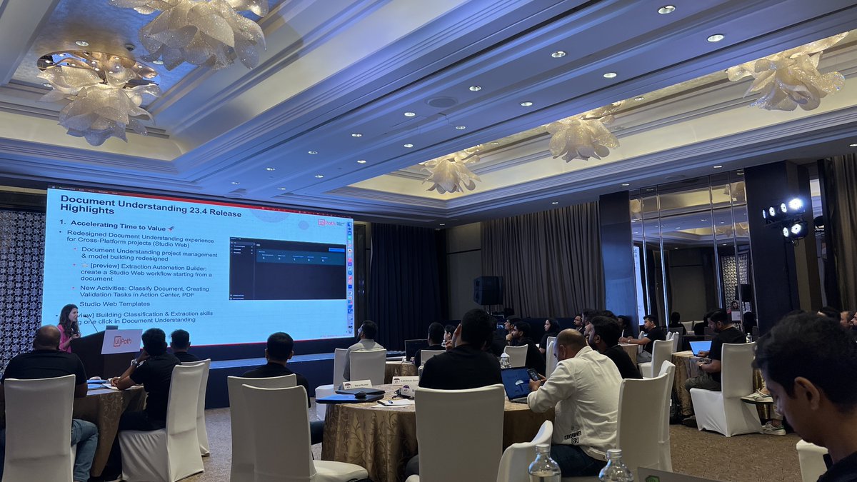 vibs_sri's tweet image. Monica Luca session on #DocumentUnderstanding at the #UiPathMVPSummit  is fantastic! She is covering DU as a service via Rest APIs, DU for citizen developers in #StudioWeb, and DU integrated validation experience for business users.
#UiPathcommunity, #UiPathMVP