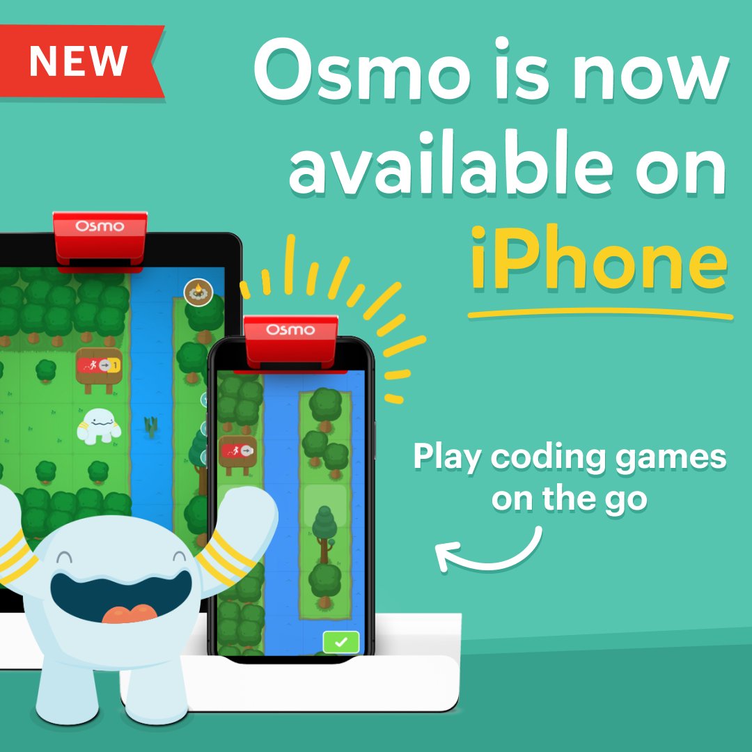 Big news, Osmo coding games are now available on iPhone! Coding is becoming increasingly important in today’s world, and it’s never too early to start learning this valuable skill. Kids can now learn coding concepts on the go.📱👩‍💻🚀 Read More: blog.playosmo.com/introducing-os…