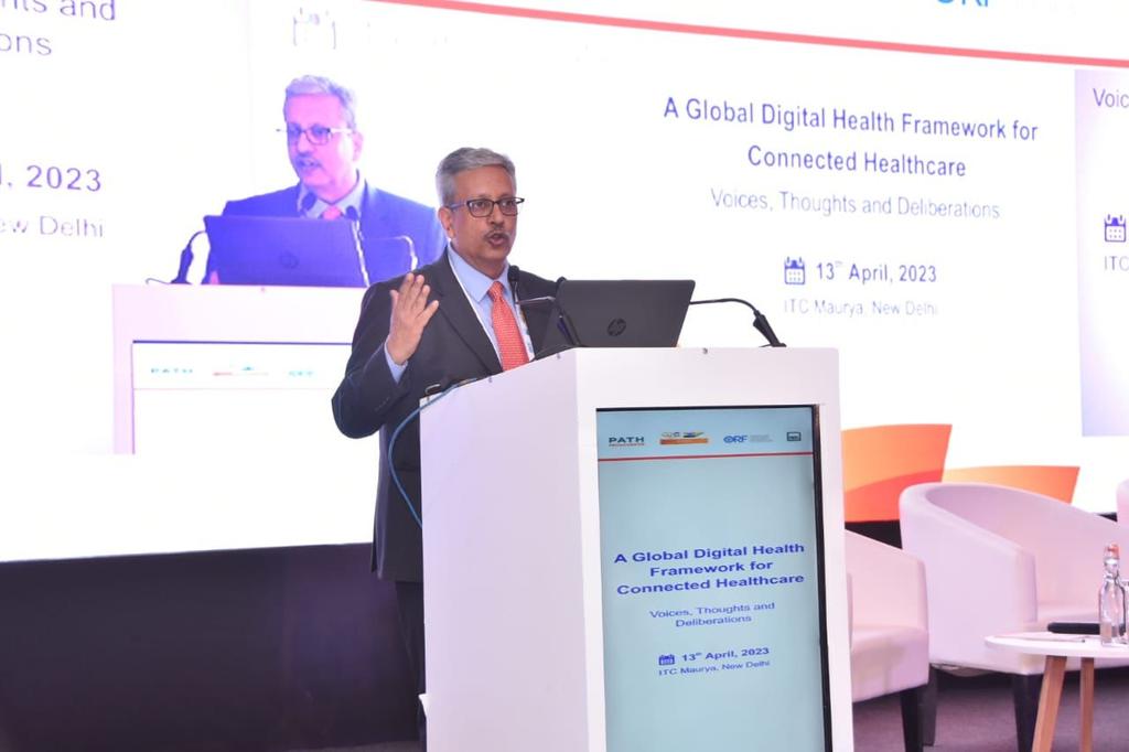 neerajPATH's tweet photo. Glad to jumpstart this important conversation with @lavagarwal &amp; @asarma2710 on a global digital health framework for connected healthcare.

🔑 message is the need to democratize health infrastructure for #equity.

@PATHtweets @orfonline @DigitalSQR @T20org @MoHFW_INDIA @g20org https://t.co/fdQfkBUm6y