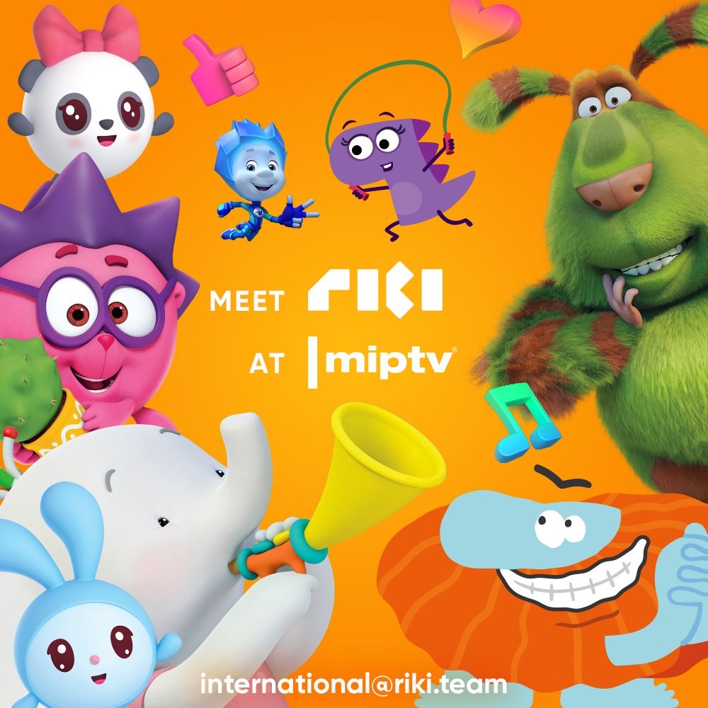 RikiTeamGroup's tweet photo. Riki Group is pleased to invite you for a meeting during the Spring International Content and Co-production Market MIPTV at Cannes.
Join us to learn more about our line up for this year and new business opportunities.

Please contact international@riki.team for further details https://t.co/c3njb6fxfg